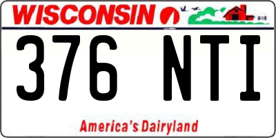 WI license plate 376NTI