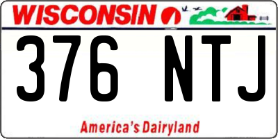 WI license plate 376NTJ