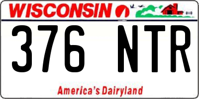 WI license plate 376NTR