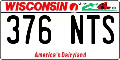WI license plate 376NTS