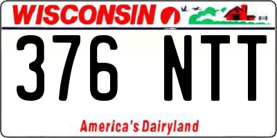 WI license plate 376NTT