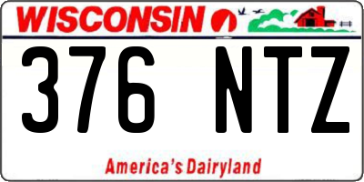 WI license plate 376NTZ