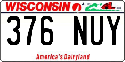 WI license plate 376NUY