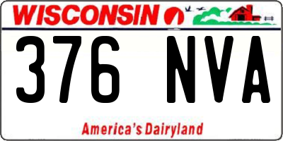 WI license plate 376NVA