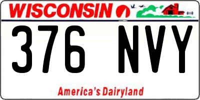 WI license plate 376NVY