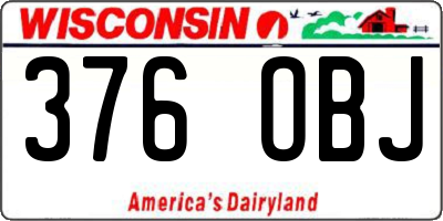 WI license plate 376OBJ