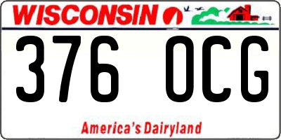 WI license plate 376OCG
