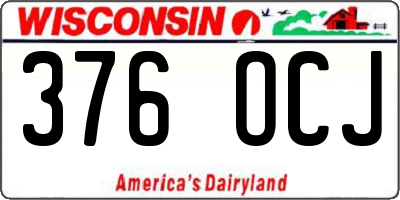WI license plate 376OCJ