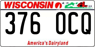 WI license plate 376OCQ