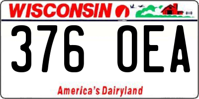 WI license plate 376OEA