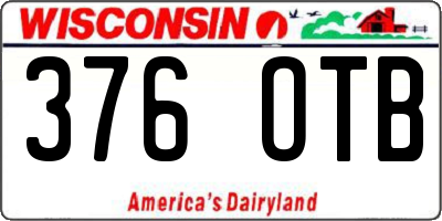 WI license plate 376OTB