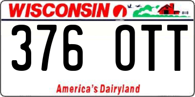WI license plate 376OTT
