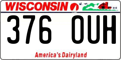 WI license plate 376OUH