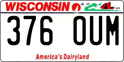 WI license plate 376OUM
