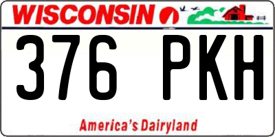WI license plate 376PKH
