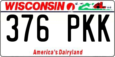 WI license plate 376PKK