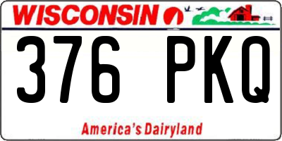 WI license plate 376PKQ