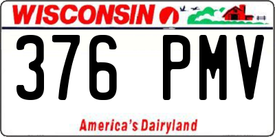 WI license plate 376PMV