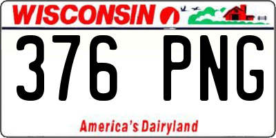 WI license plate 376PNG