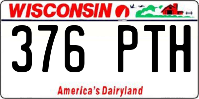 WI license plate 376PTH