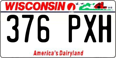 WI license plate 376PXH
