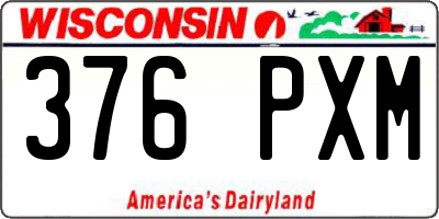 WI license plate 376PXM