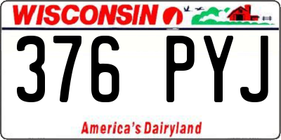 WI license plate 376PYJ