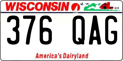 WI license plate 376QAG