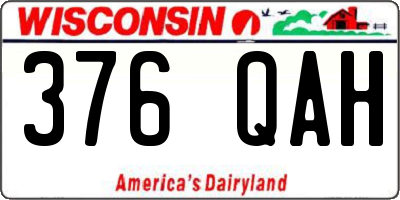 WI license plate 376QAH