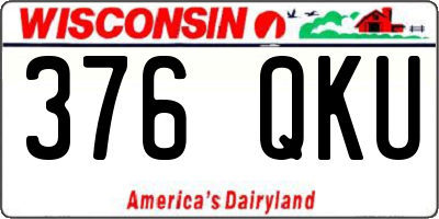 WI license plate 376QKU