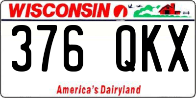 WI license plate 376QKX