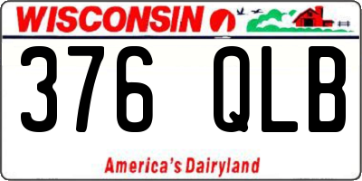 WI license plate 376QLB