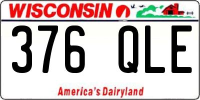 WI license plate 376QLE