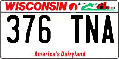 WI license plate 376TNA