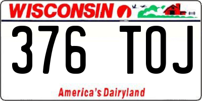 WI license plate 376TOJ