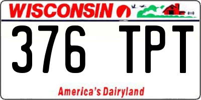 WI license plate 376TPT