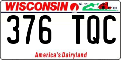 WI license plate 376TQC