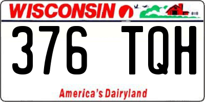 WI license plate 376TQH