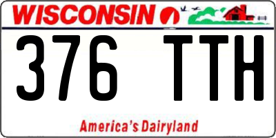 WI license plate 376TTH