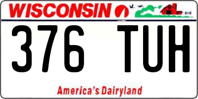 WI license plate 376TUH