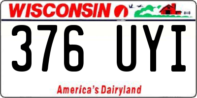 WI license plate 376UYI