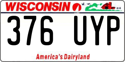 WI license plate 376UYP