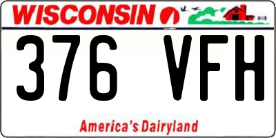 WI license plate 376VFH