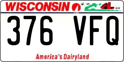 WI license plate 376VFQ