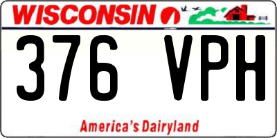 WI license plate 376VPH