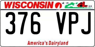 WI license plate 376VPJ