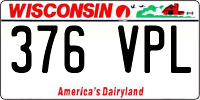 WI license plate 376VPL