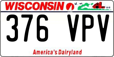 WI license plate 376VPV