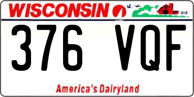 WI license plate 376VQF