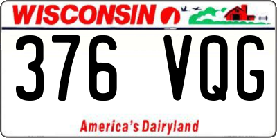 WI license plate 376VQG